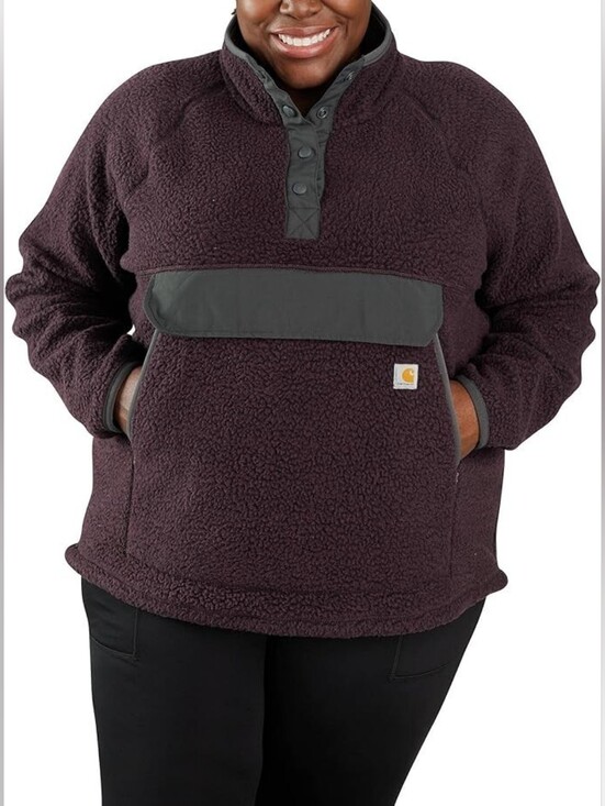 Carhartt Tops - Carhartt Women’s Relaxed Fit Sherpa Quarter-Snap Fleece Pullover